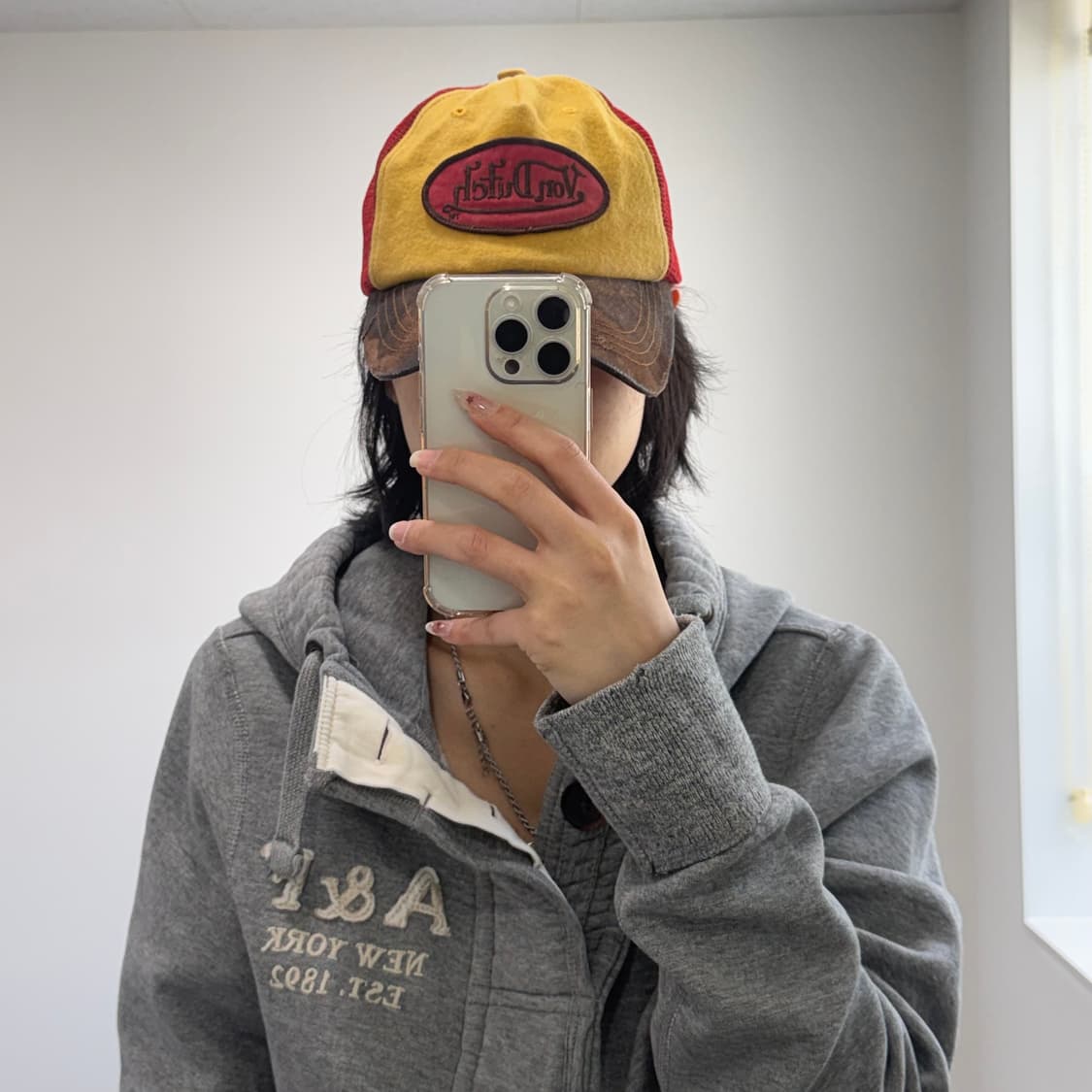 VonDutch 본더치 옐로우 레드 배색 메쉬 볼캡 상품이미지1
