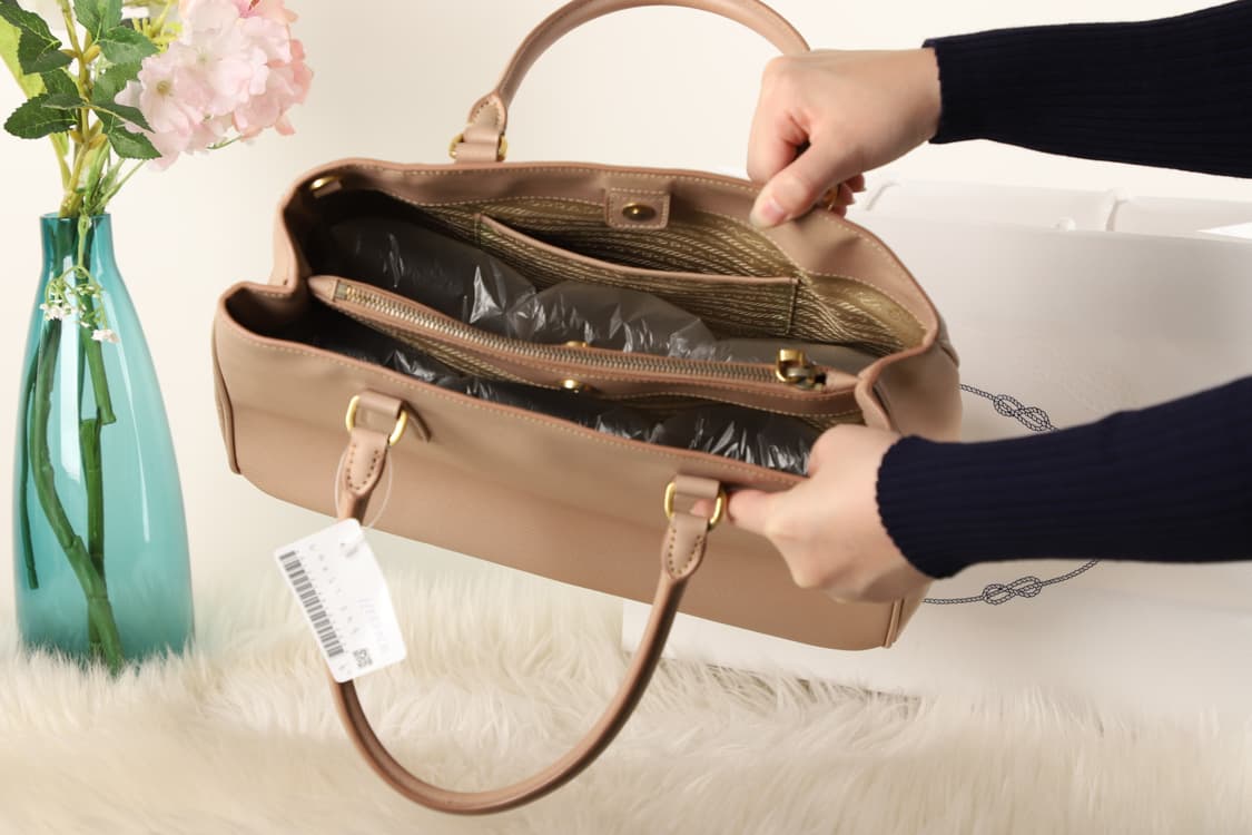 프라다 갤러리아 사피아노 미디움 토트백 핑크베이지 상품이미지6