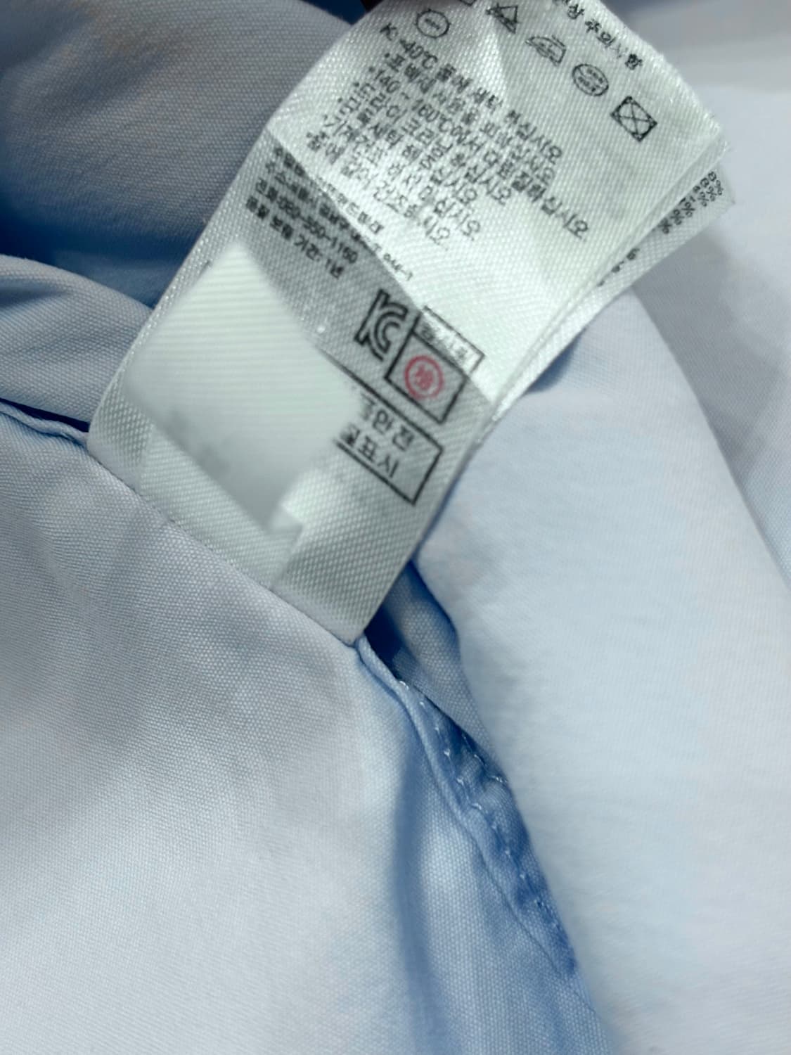 라코스테 스트레치 하늘색 셔츠 상품이미지5