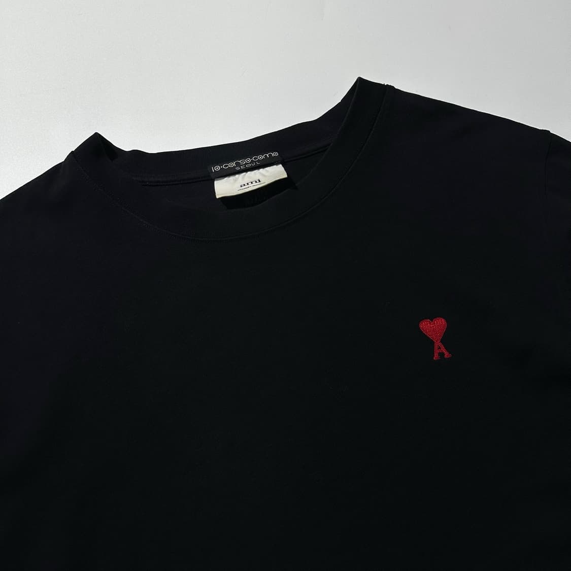 (매장판) AMI 아미 10 꼬르소 꼬모 롱슬리브 티셔츠 블랙 상품이미지3