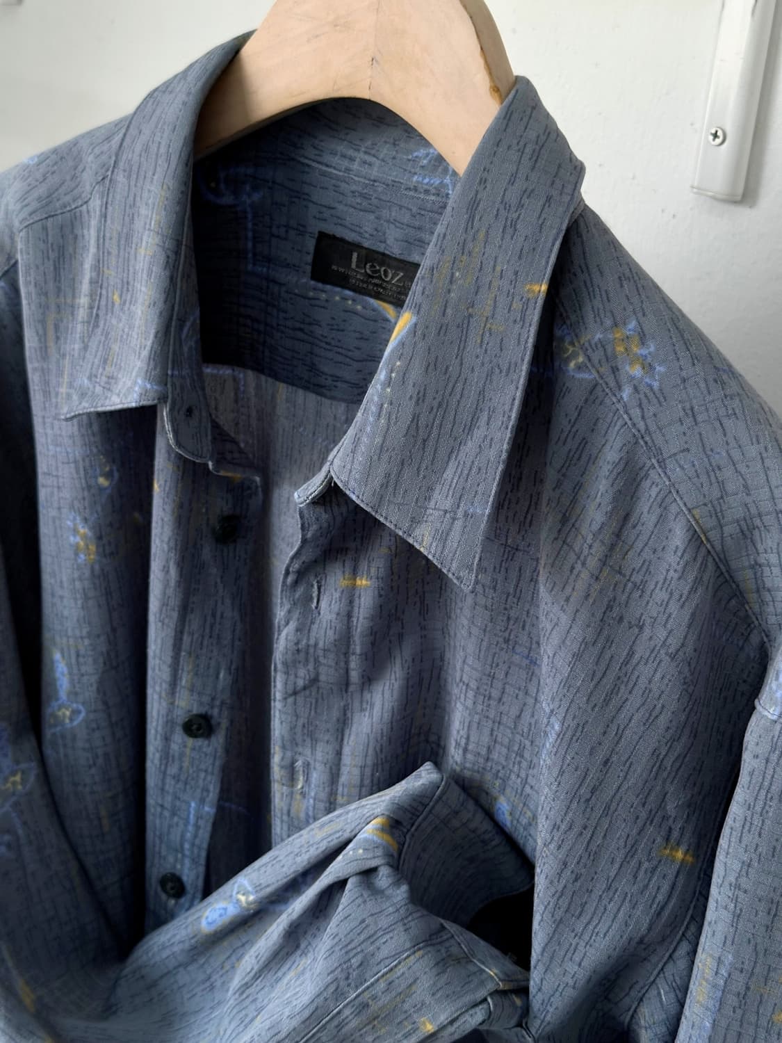 Design pattern fabric L/S shirt 상품이미지2