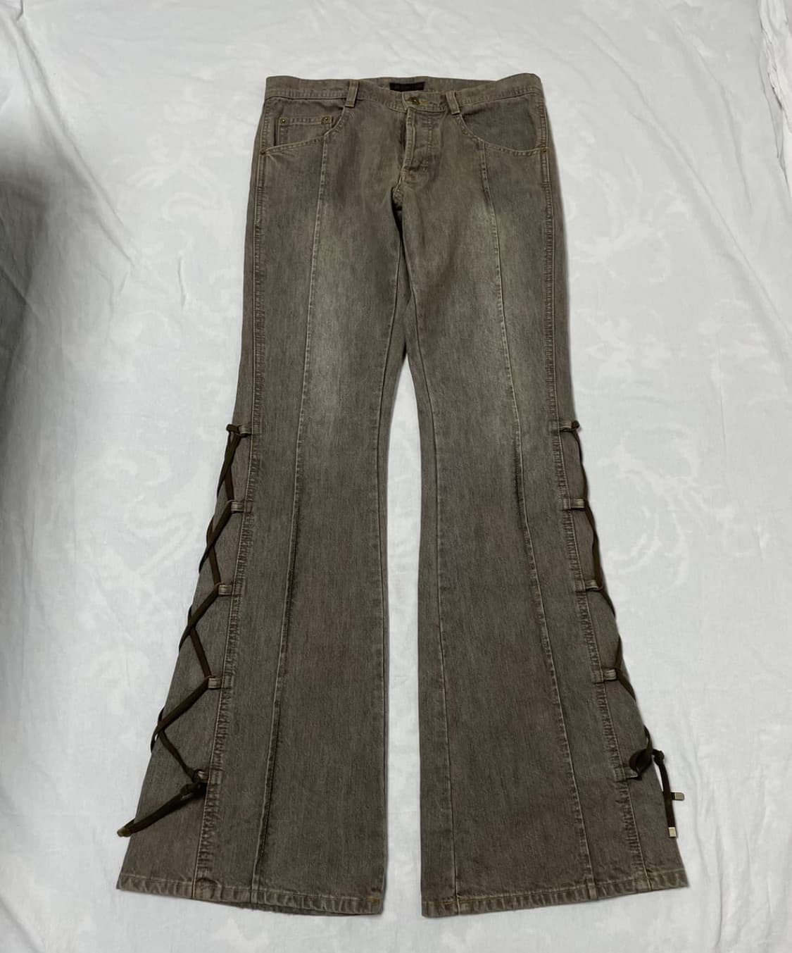 MORGAN Homme Side Lace-Up Flare Denim 상품이미지3