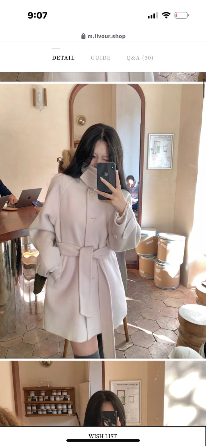 Livour betty half coat 리브아워 베티 하프 코트 라벤더 상품이미지1