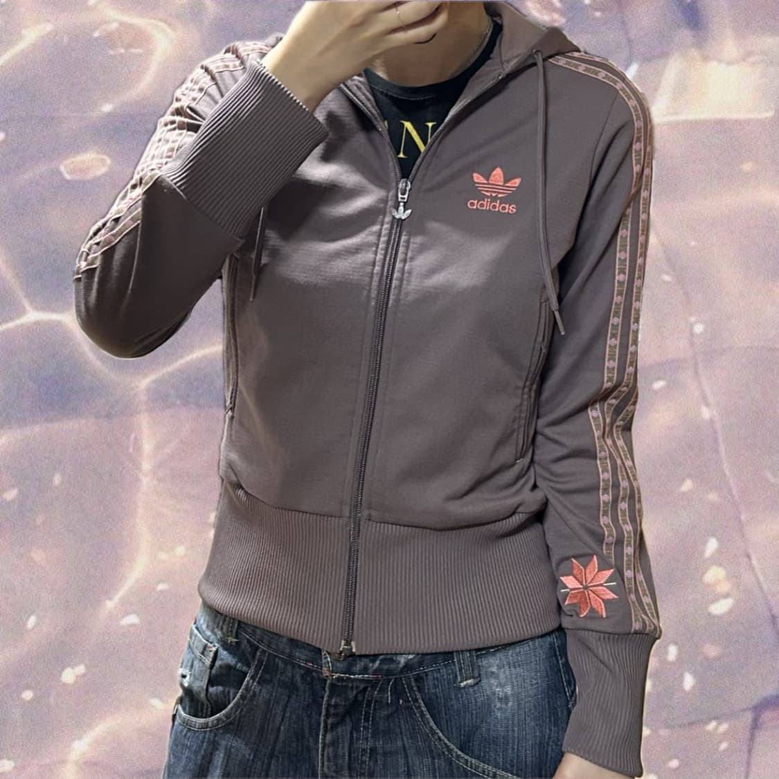 아디다스 페루 후드 져지 브라운핑크 희귀져지 90 상품이미지1