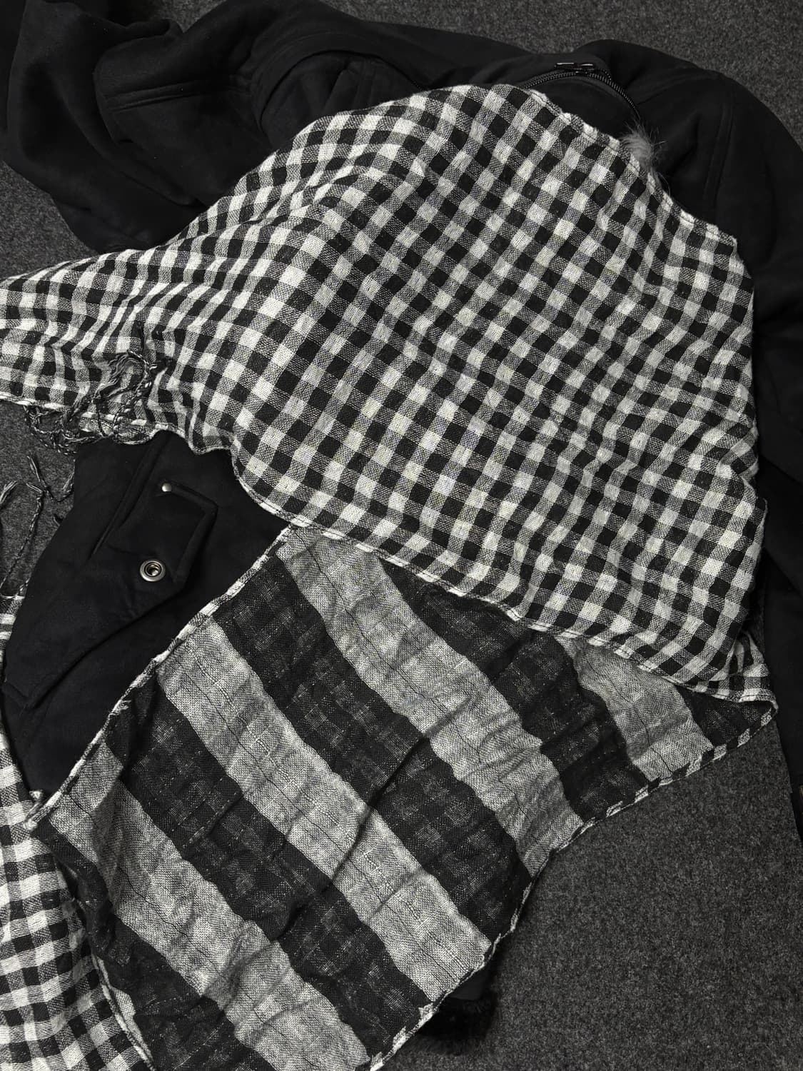 Vintage y2k punk flannel scarf muffler 상품이미지3