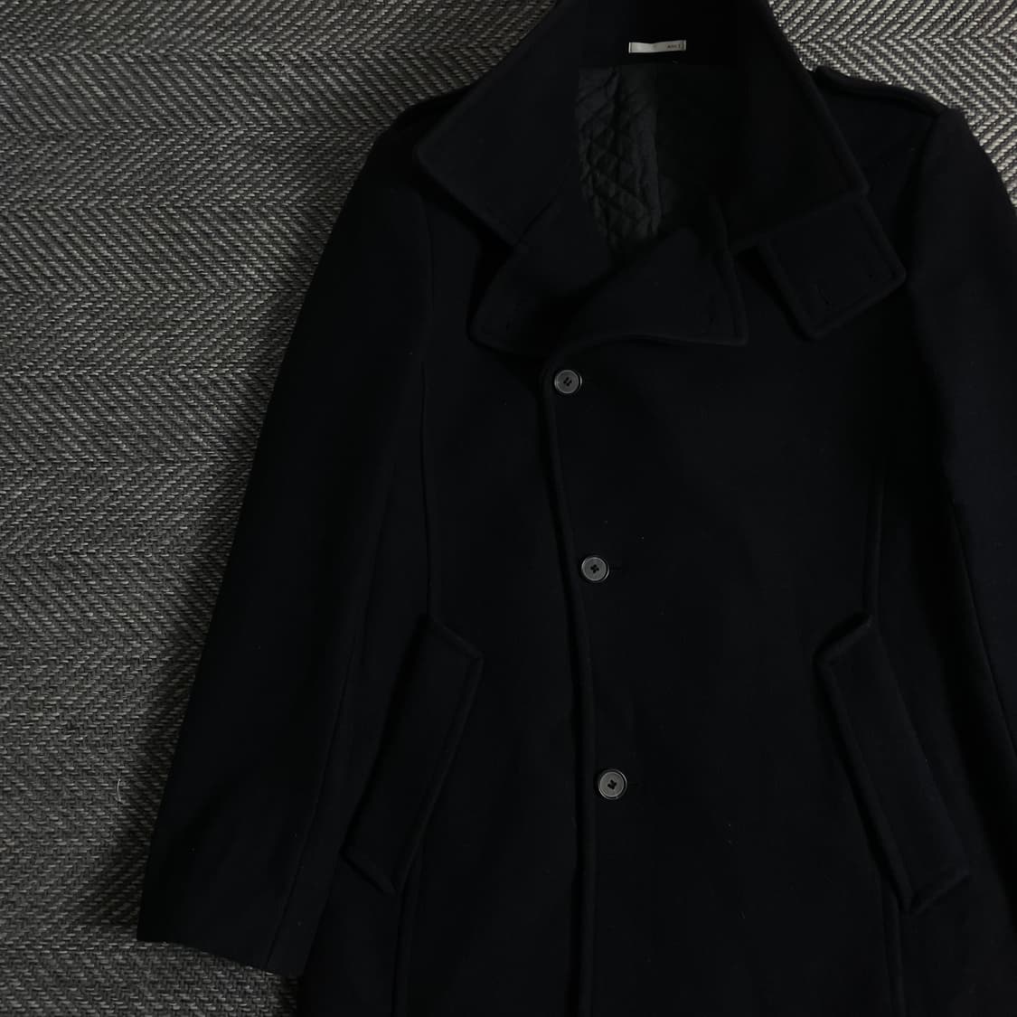 Andz 지오지아 모직 피코트 블랙y 3686 상품이미지4