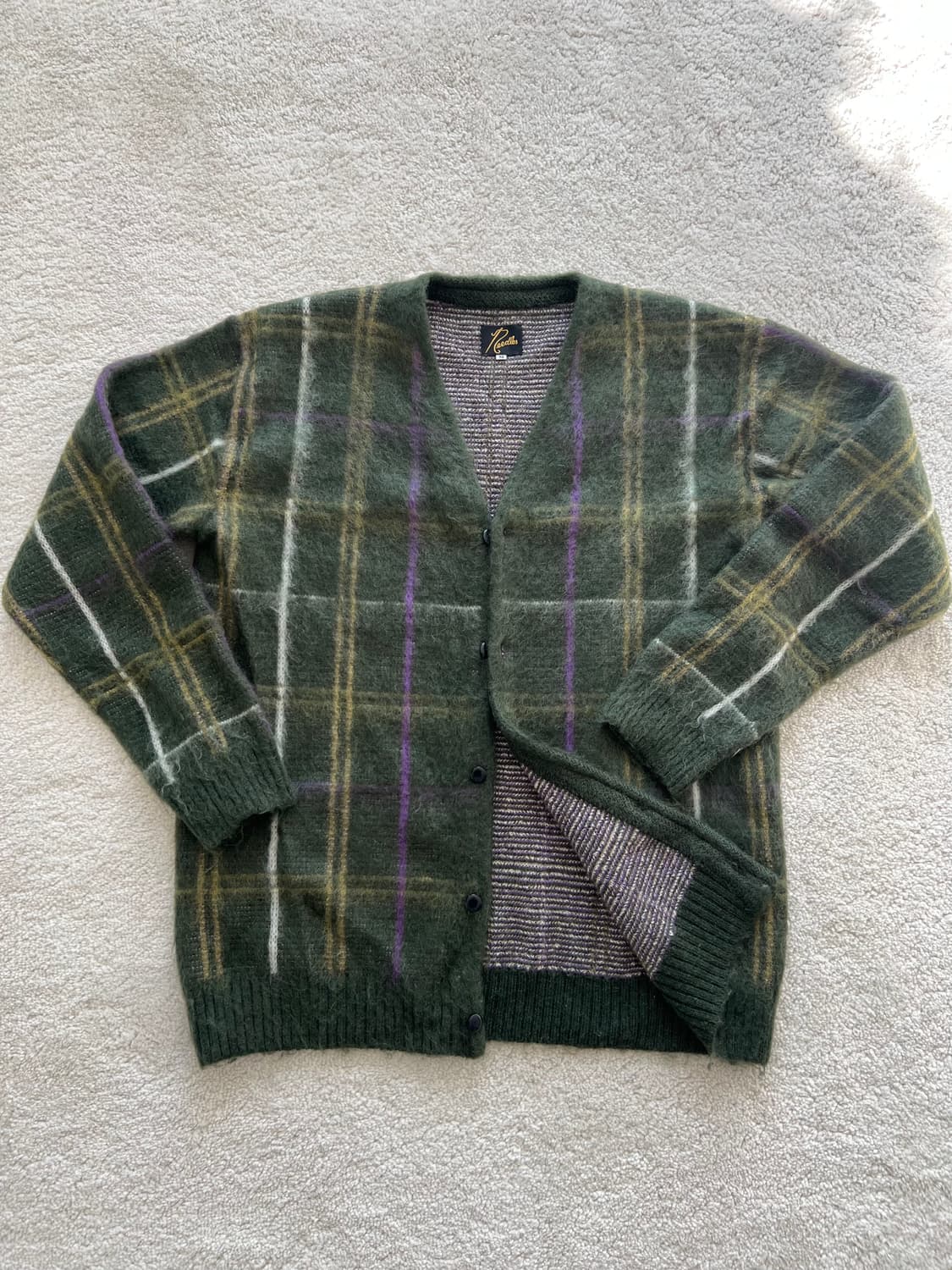 니들스 Windowpane 모헤어 울 가디건 상품이미지1