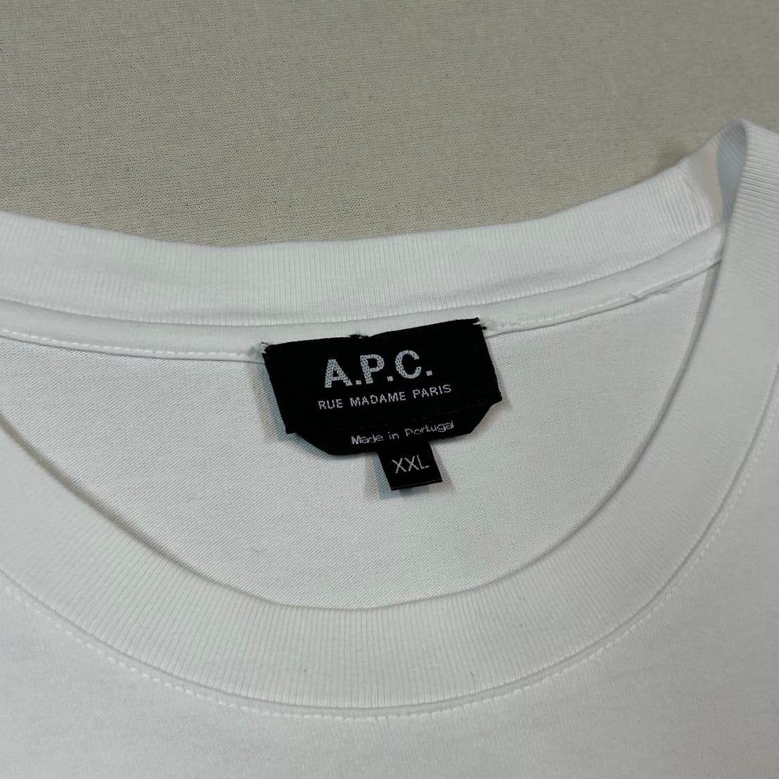 XXL) 아페쎄 A.P.C. 화이트 포켓 반팔 티셔츠 상품이미지7