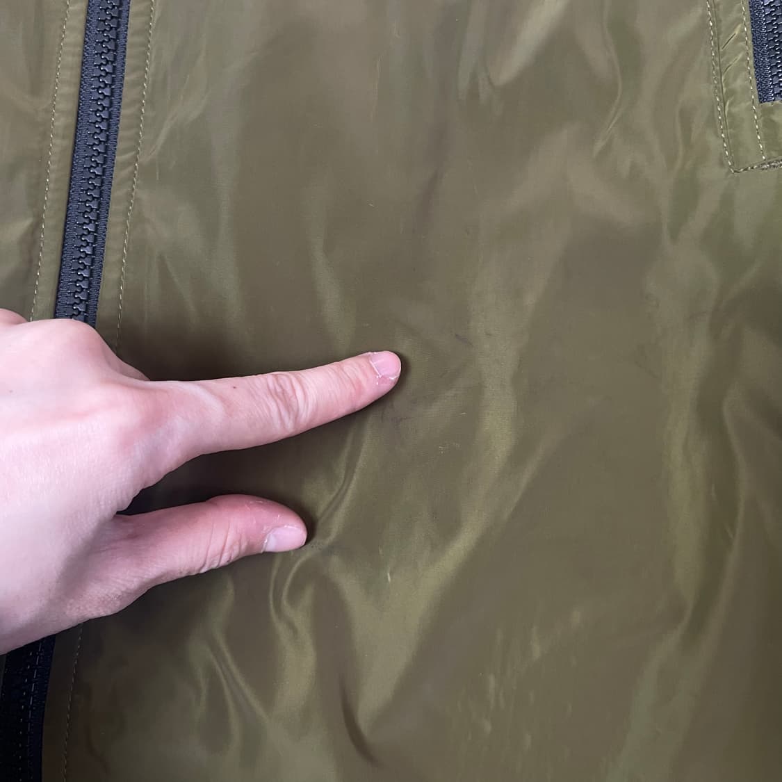 아이더 카키 경량 롱패딩 L 상품이미지5