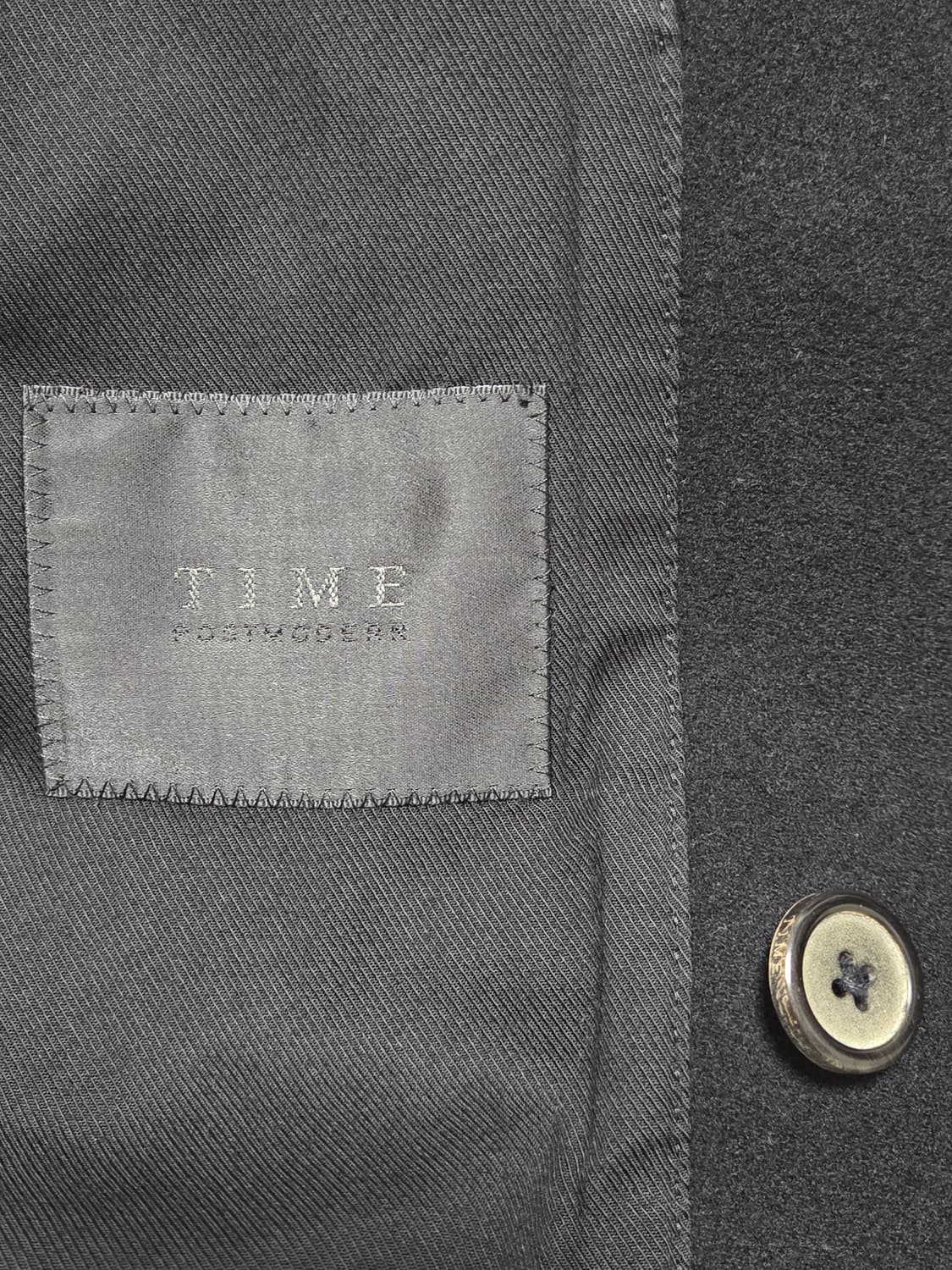 타임옴므 블랙 더블 브레스티드 코트 상품이미지7