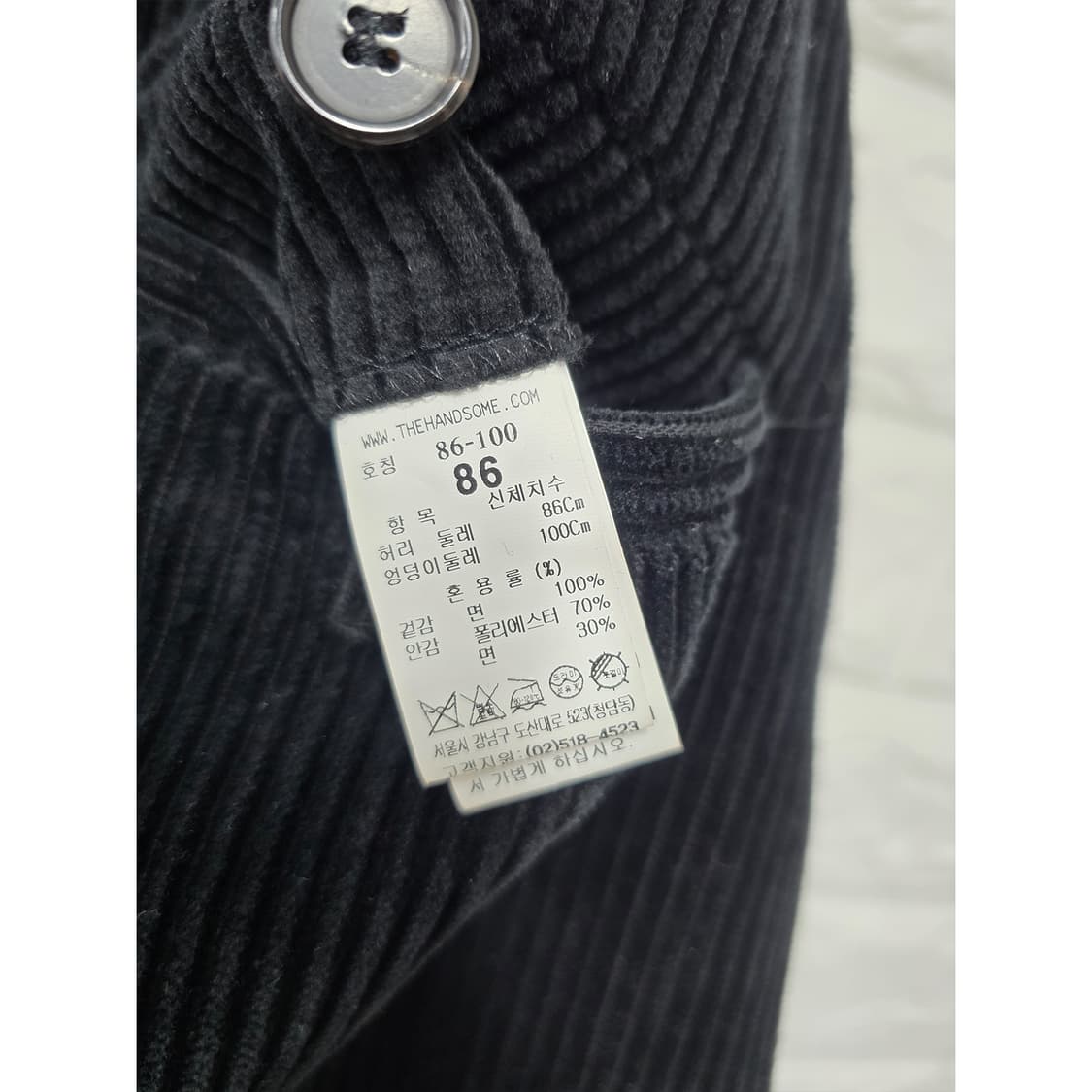 택포)21s 한섬 시스템 코듀로이 바지 32인치 상품이미지3