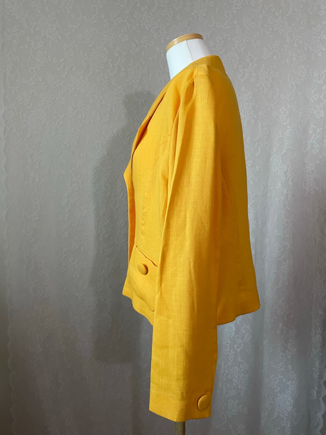 빈티지 머스타드 크롭 블레이저 자켓  상품이미지4