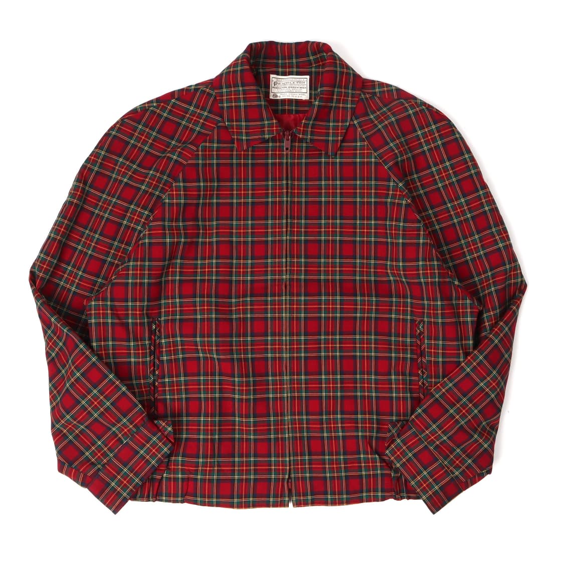 Pendleton 펜들턴 USA 타탄체크 울 블루종 자켓 상품이미지2
