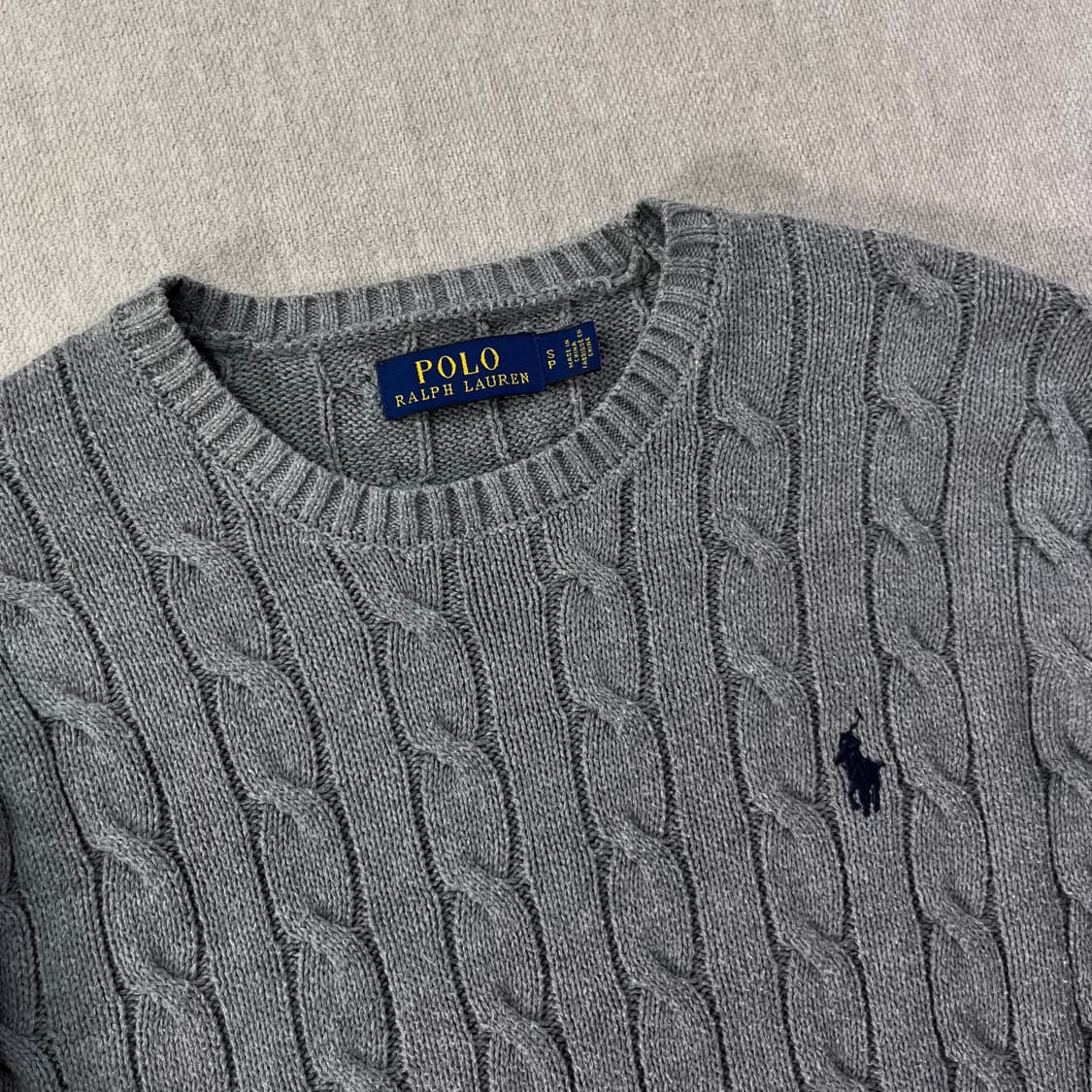 95 폴로랄프로렌 꽈배기 그레이 니트 상품이미지2