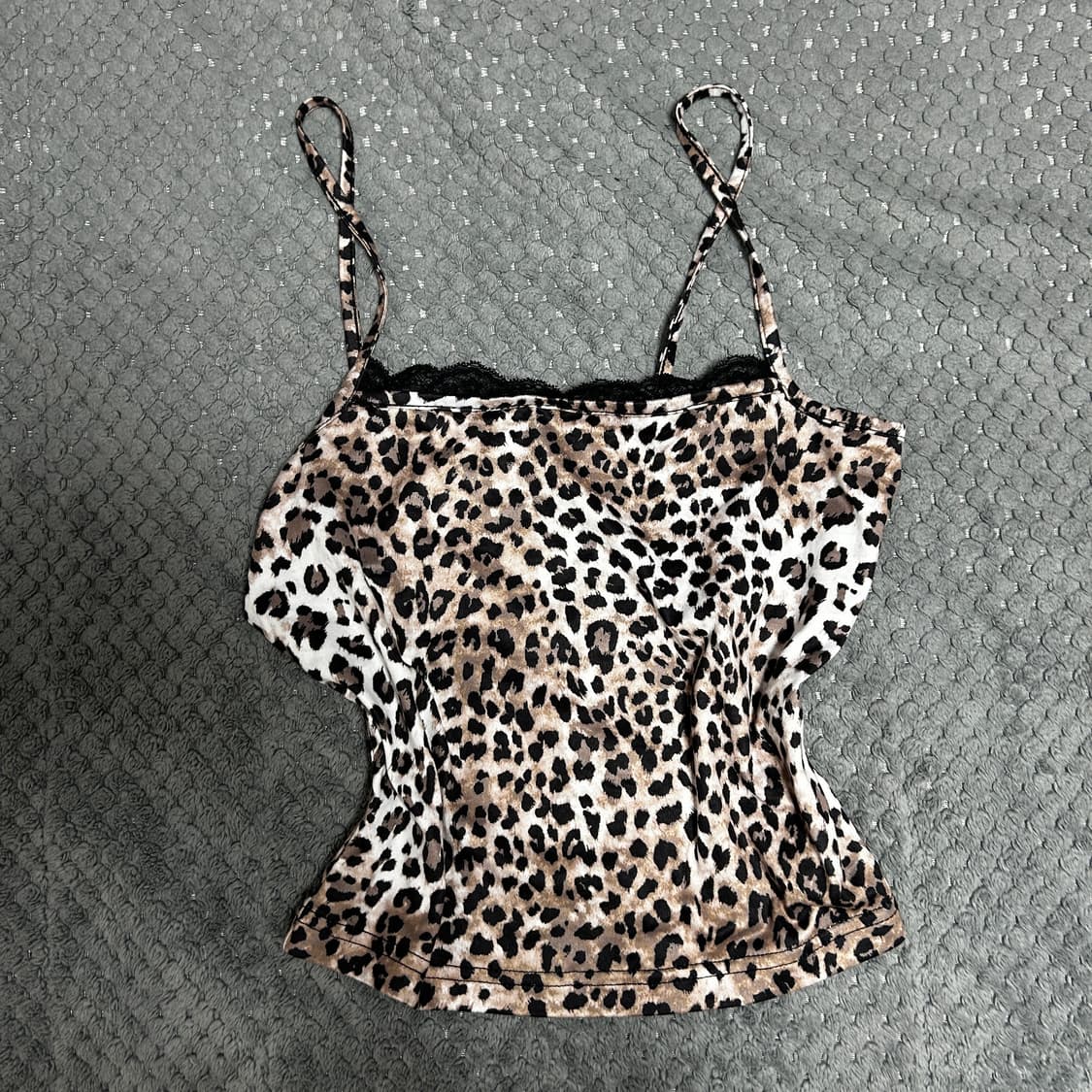 레오파드 갸루 호피 나시 슬리브리스 빈티지 상품이미지2