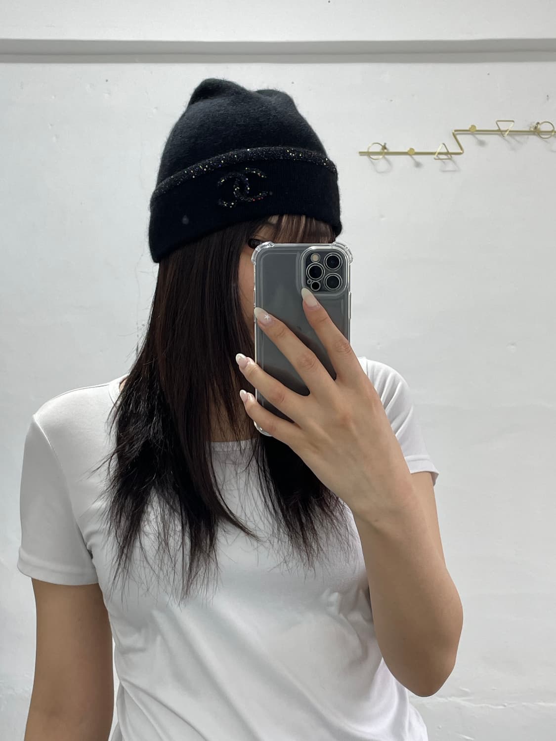 샤넬 캐시미어 블랙 비니 상품이미지1