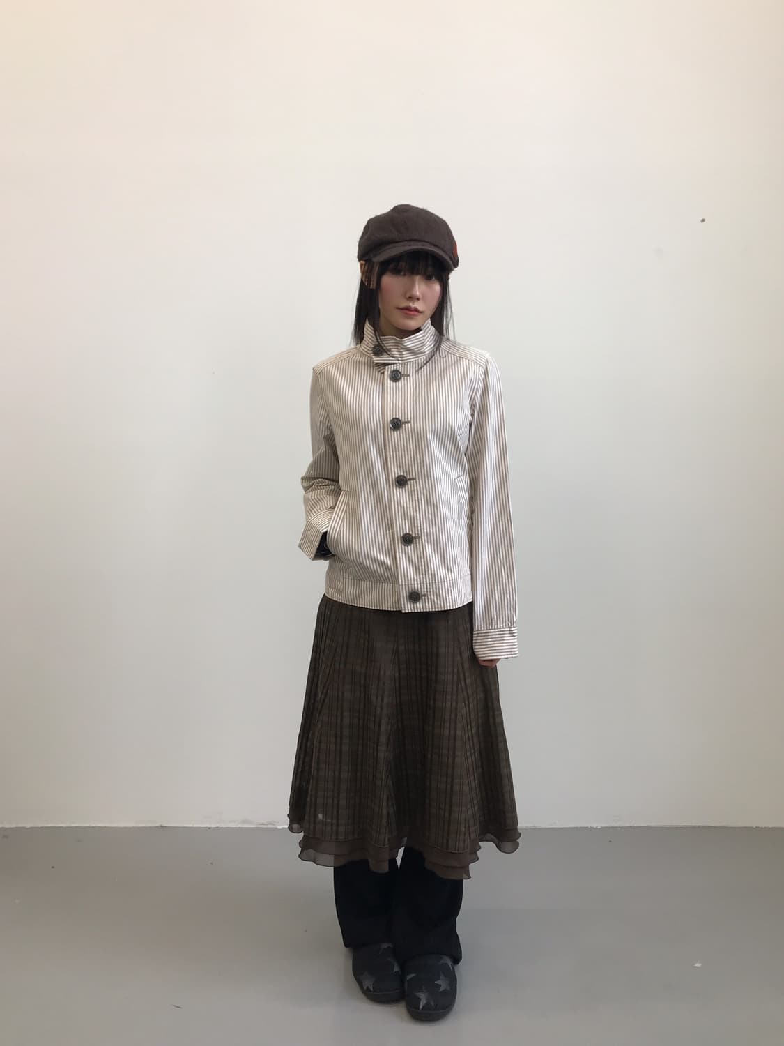 Super Hakka Striped High-Neck Jacket 상품이미지1