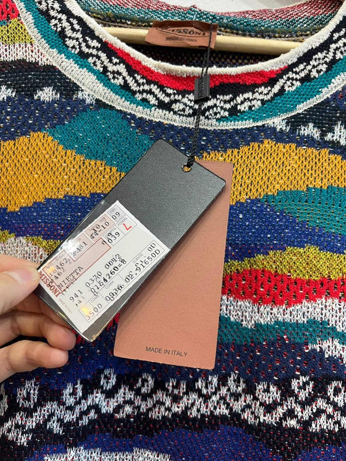 미쏘니 반팔 탑 택달린 미사용품 Made in ITALY 상품이미지3