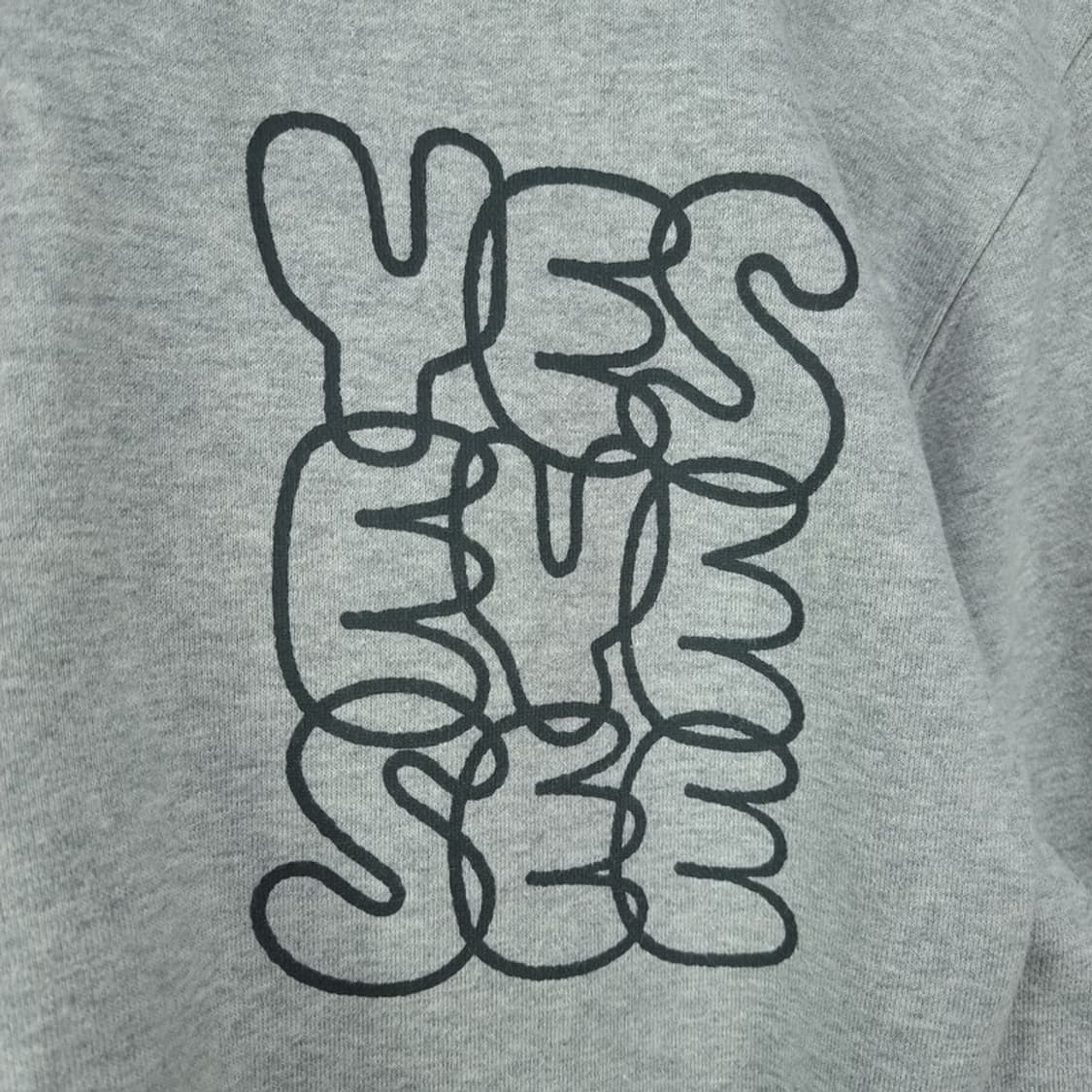 [예스아이씨] 빅로고 프린팅 오버핏 후드티 그레이 M18594 상품이미지6