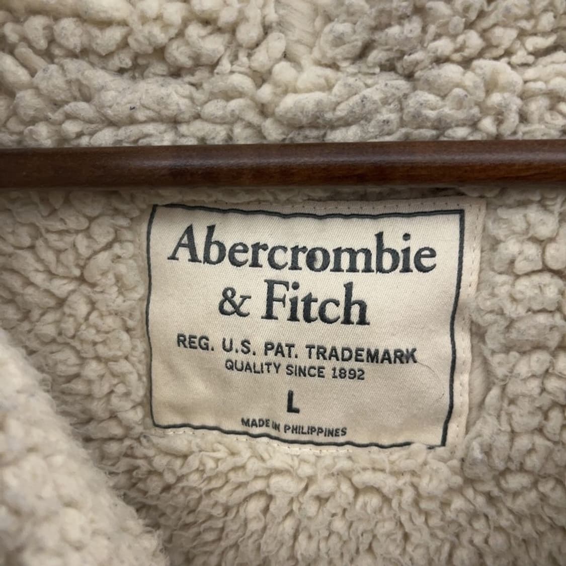 아베크롬비 캐주얼 레트로 스펠로고 양털 후드집업 L C08774 상품이미지5