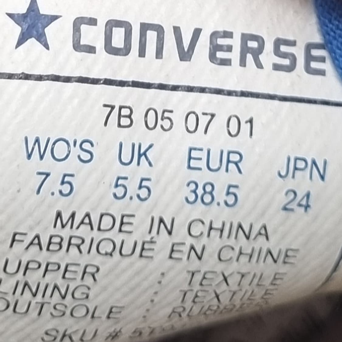 컨버스 올스타블루 여성스니커즈240 상품이미지6