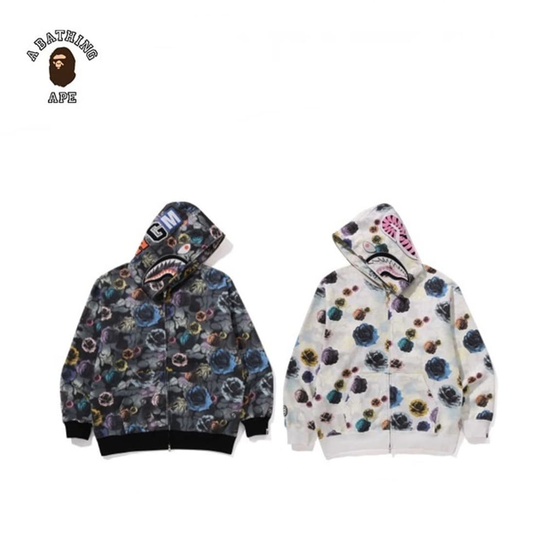 베이프 플로럴 카모 샤크 릴렉스핏 풀 후드집업 FLORAL CAMO SH 상품이미지4