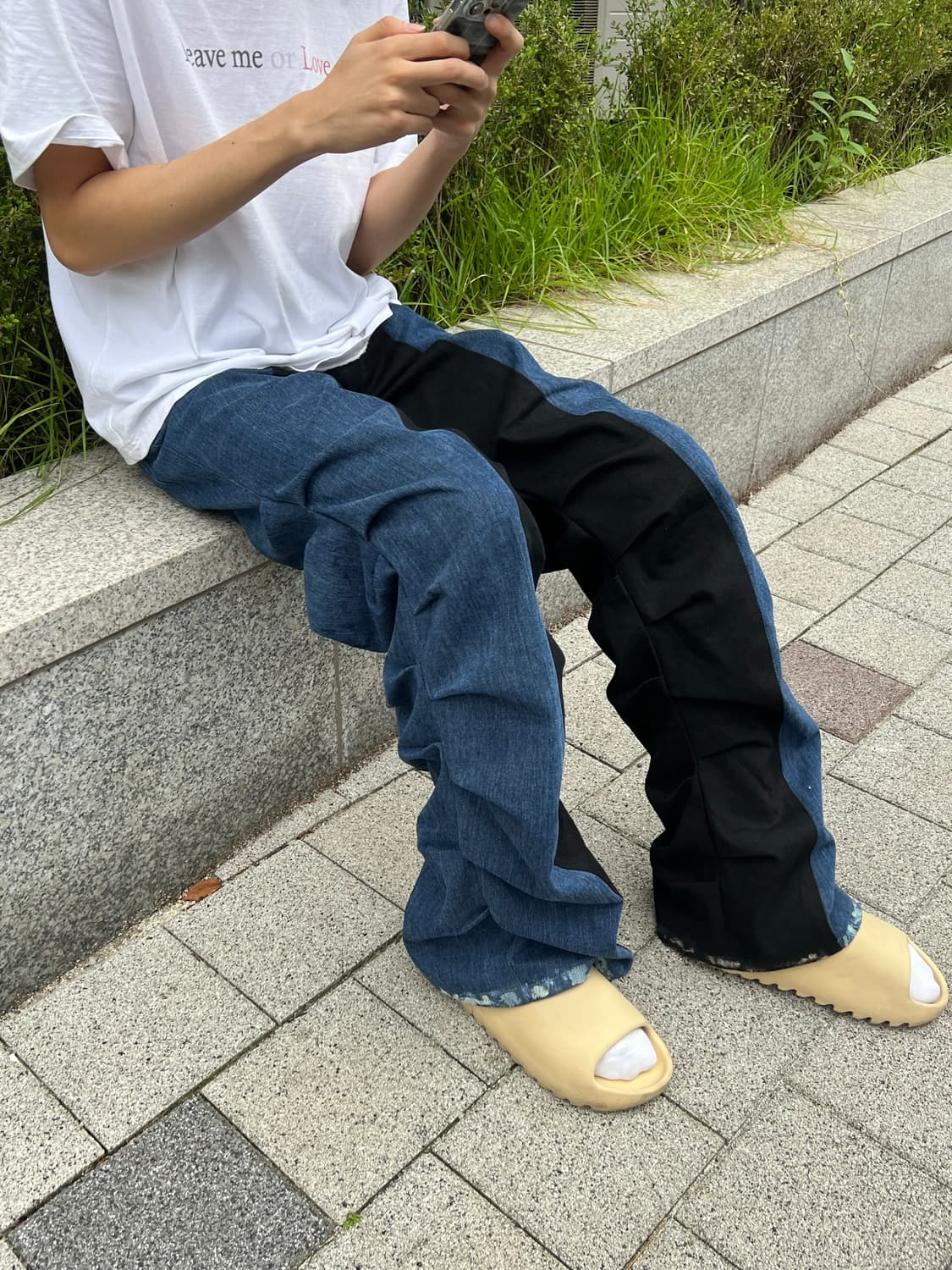 데님 주름 팬츠 L 상품이미지1