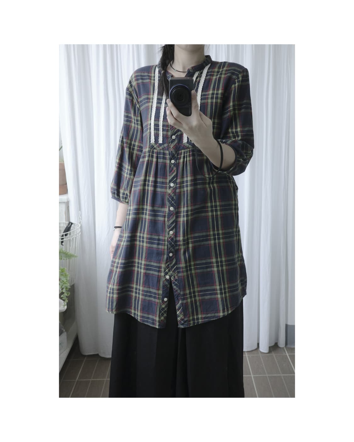 Christmas checkered green dress 상품이미지5