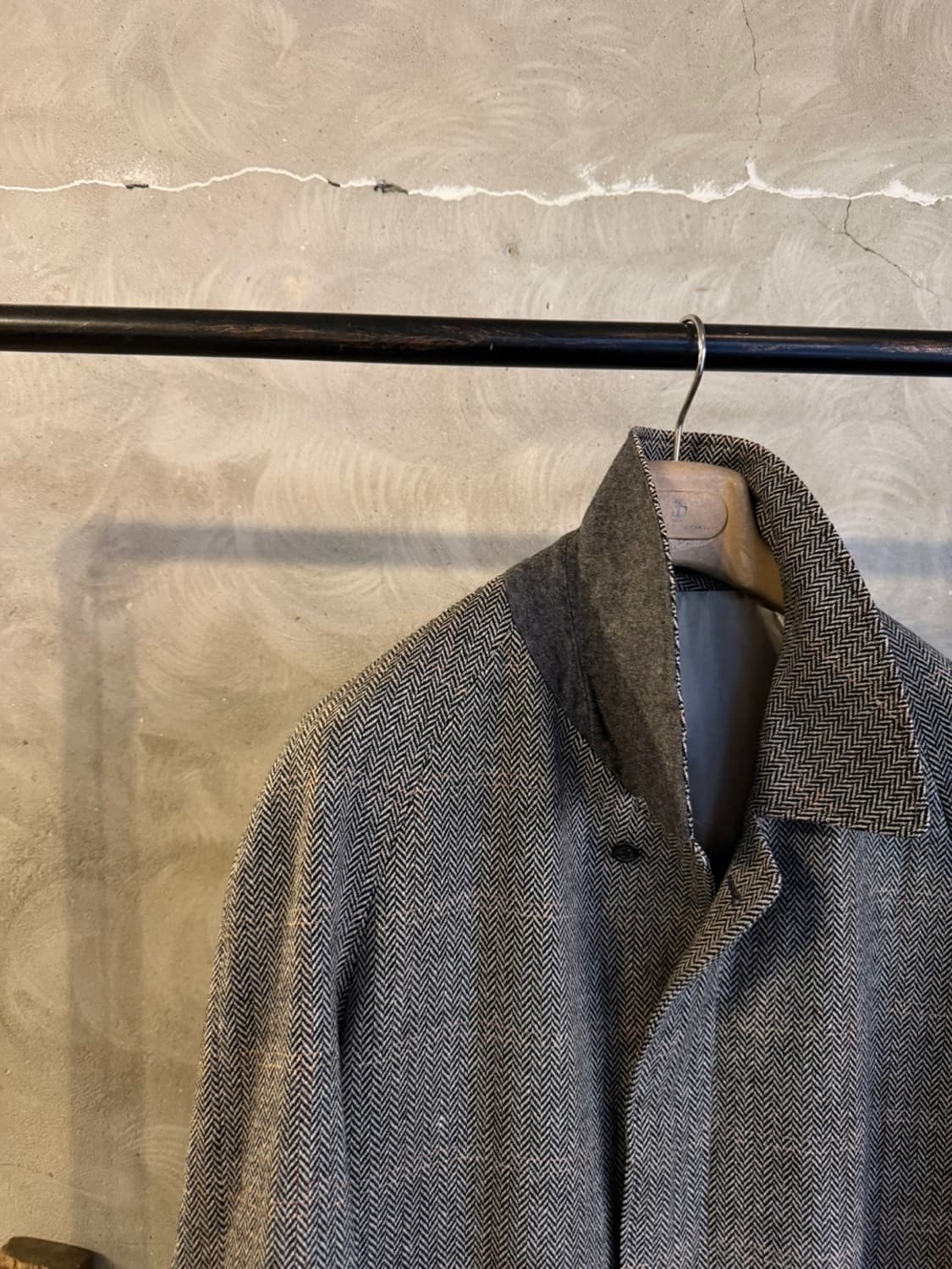 로얄 팬더 트위드 래글런 코트 100 상품이미지5