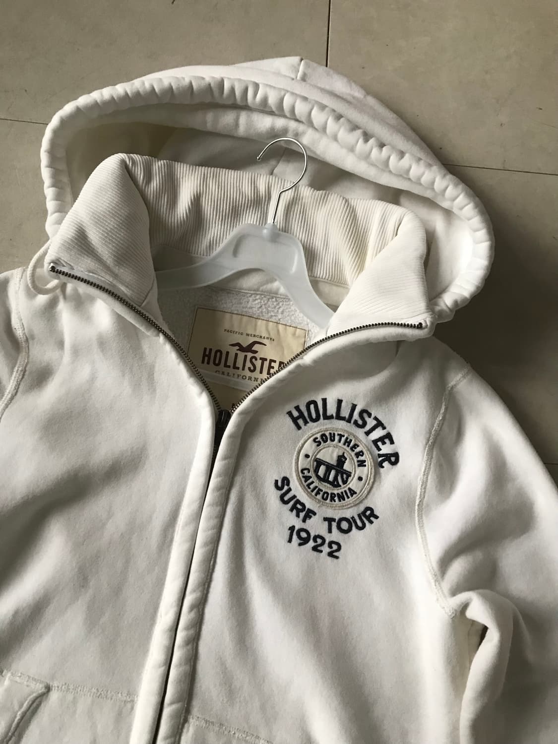 홀리스터 화이트 하이넥 후드집업 상품이미지8