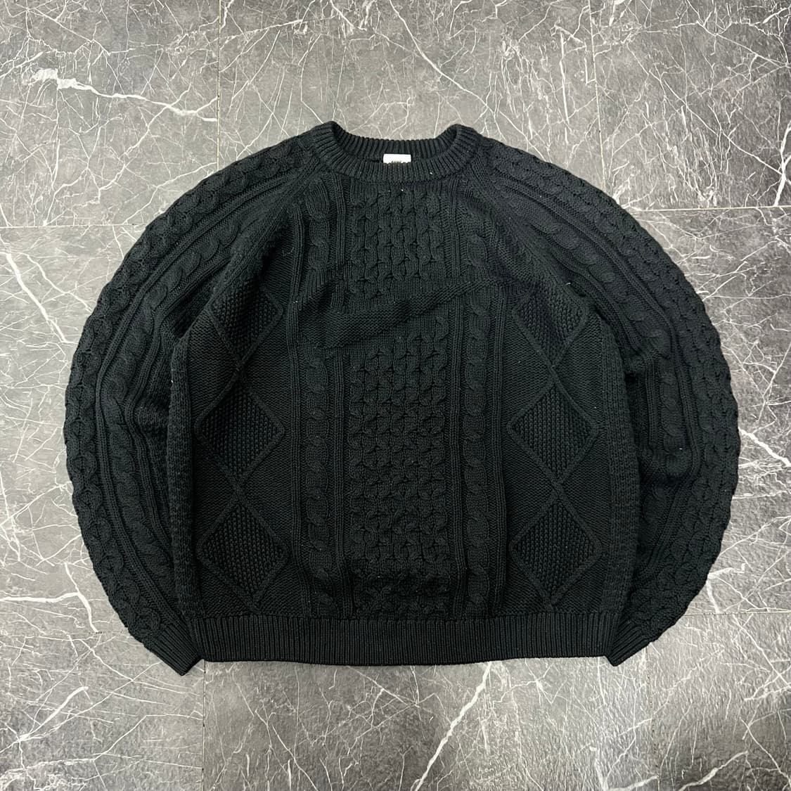 나이키 스우시 케이블 스웨터 니트 블랙 상품이미지1