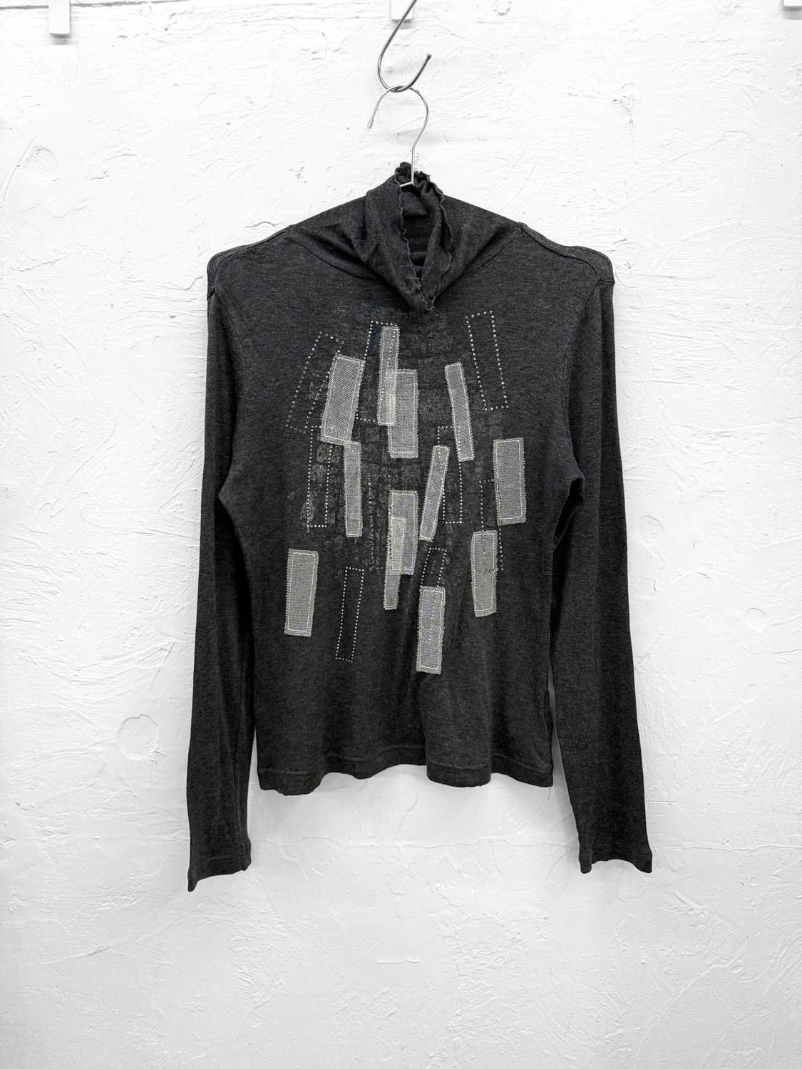 solo blu 터틀넥 큐빅 니트 상품이미지1