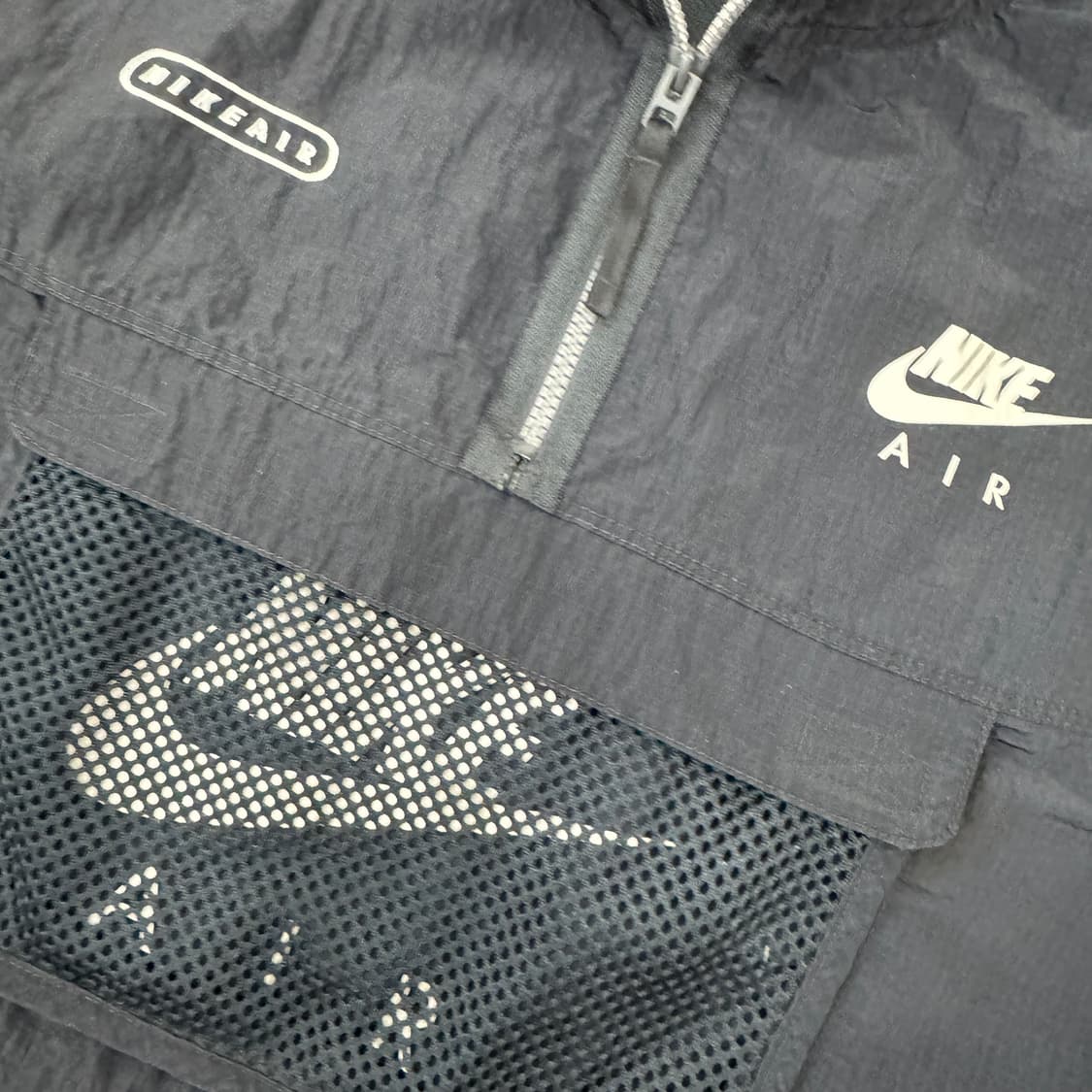 XL 나이키 에어 우븐 라인드 블랙 아노락 재킷 상품이미지5