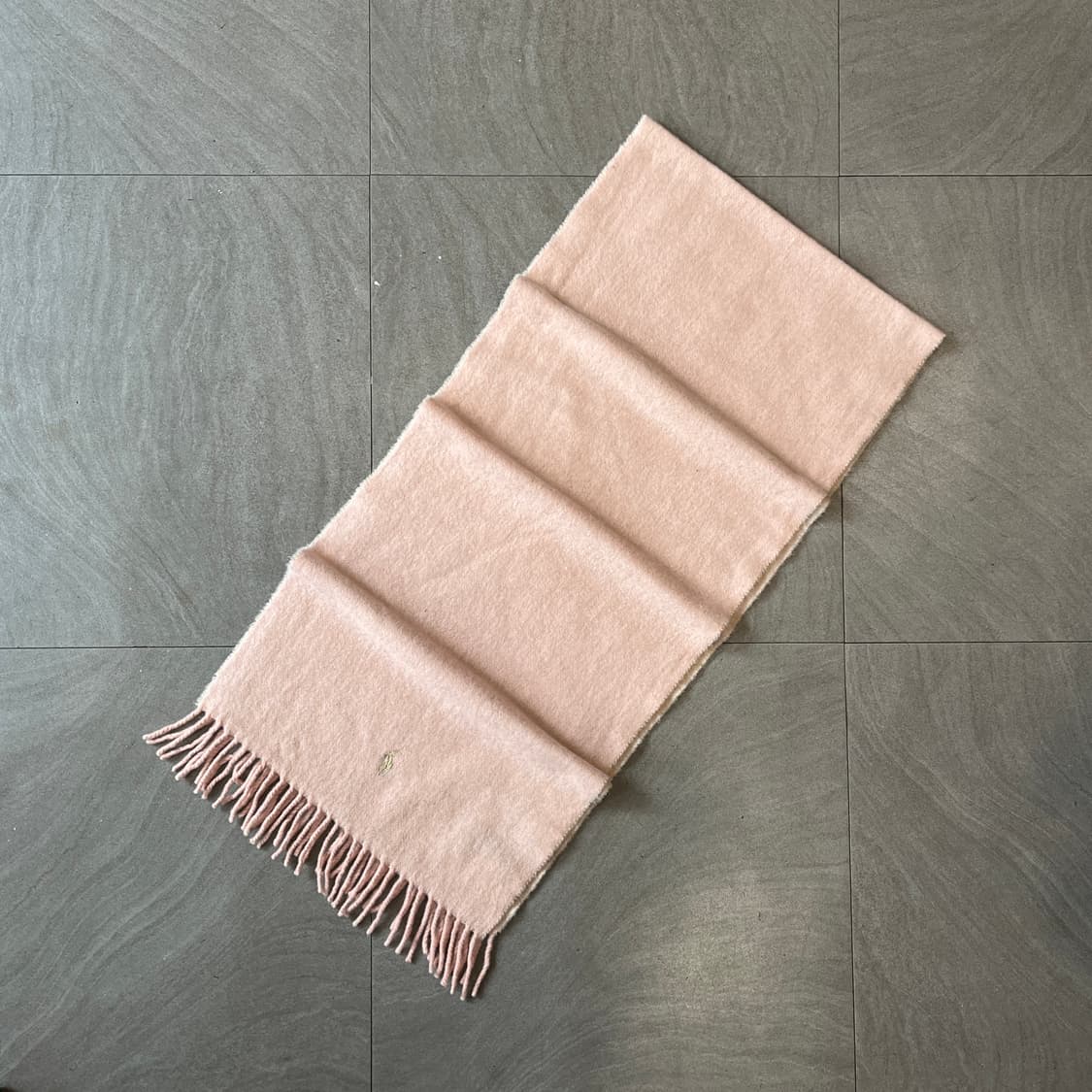 폴로 국내 정품 이태리 생산 핑크 울 머플러 목도리 상품이미지1