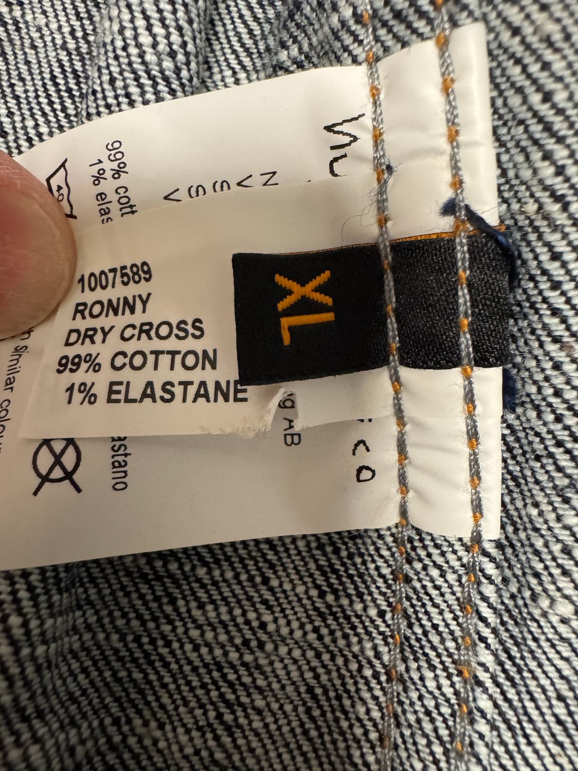 누디진 로니 드라이 크로스 데님 자켓 XL 상품이미지5