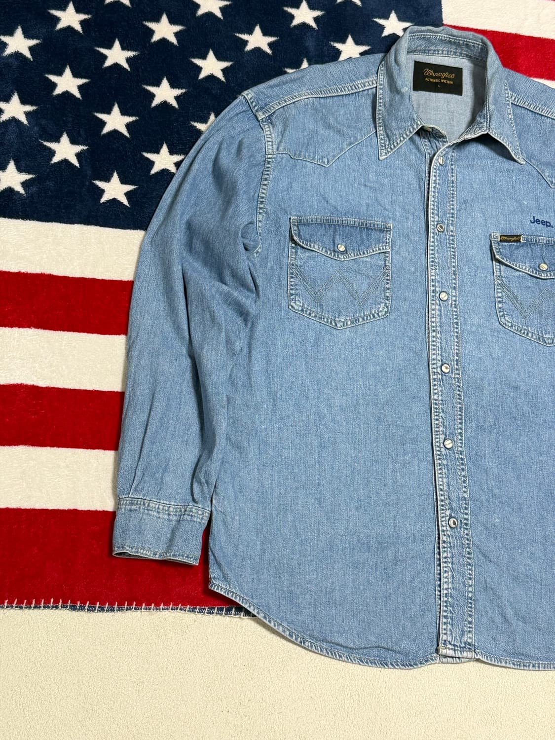 랭글러 웨스턴 데님셔츠   Western Shirt 빈티지 [XL] 상품이미지7