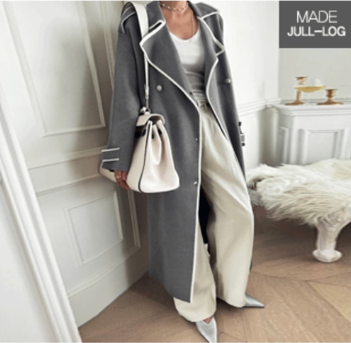 줄로그JULLLOG 센키포 견장벨트니트코트  상품이미지1