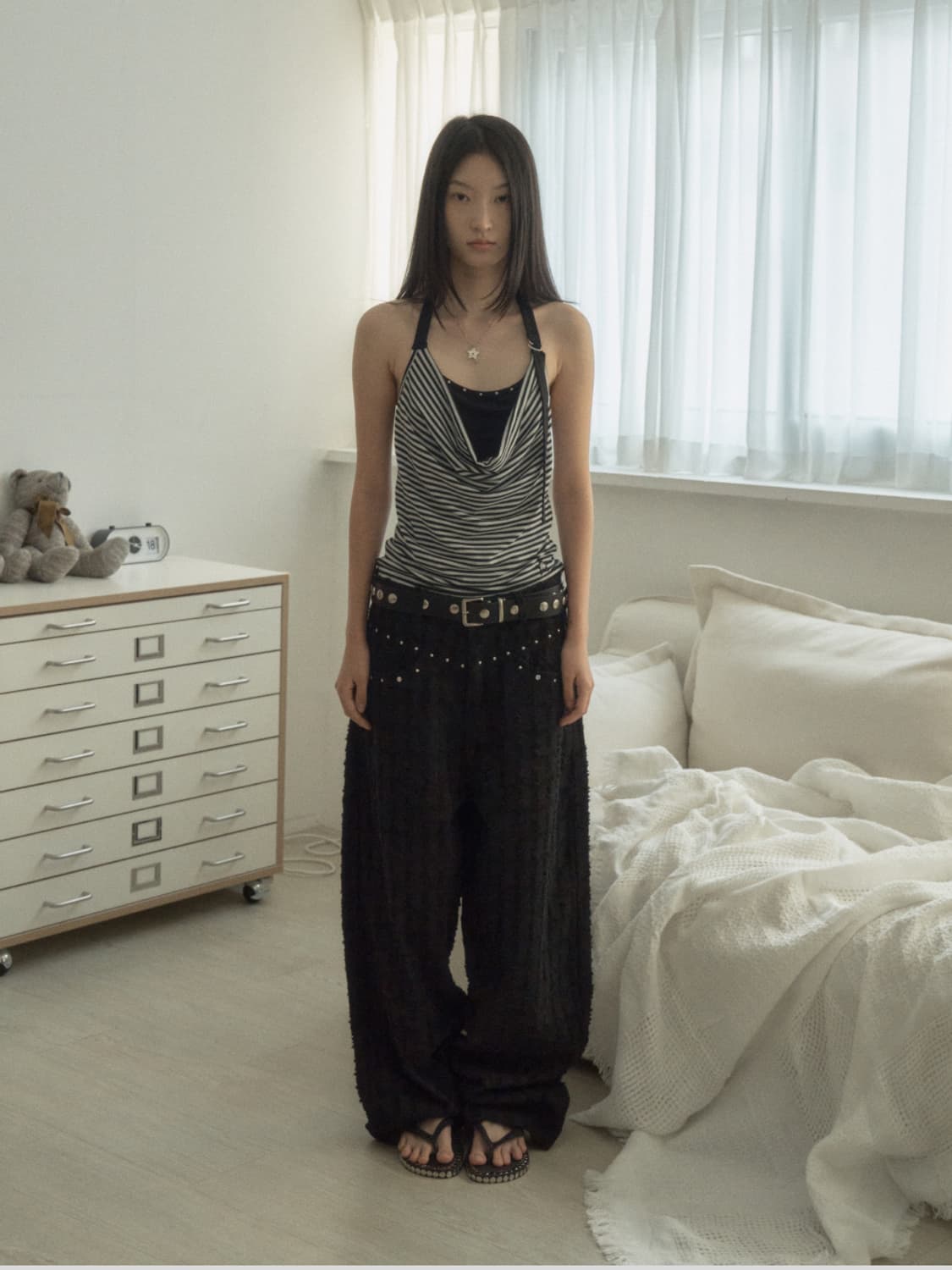 셋업이엑스이 STRIPE LAYERED HALTERNECK 상품이미지3