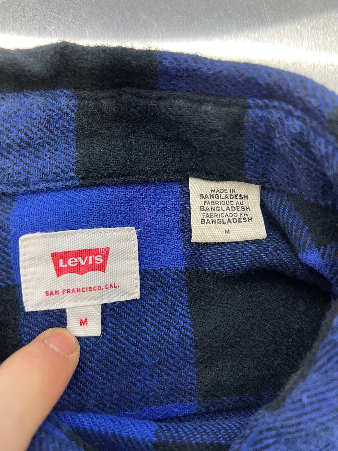 리바이스 블루 버팔로 체크 클래식 플랩 포켓 워크 플란넬 셔츠 자켓 상품이미지7