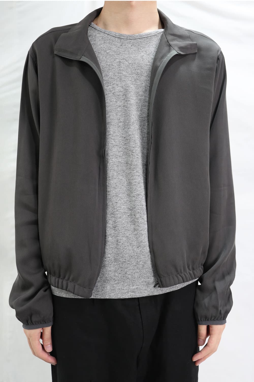 [1] Les Tailored cupra zip-up (charcoal) 상품이미지1