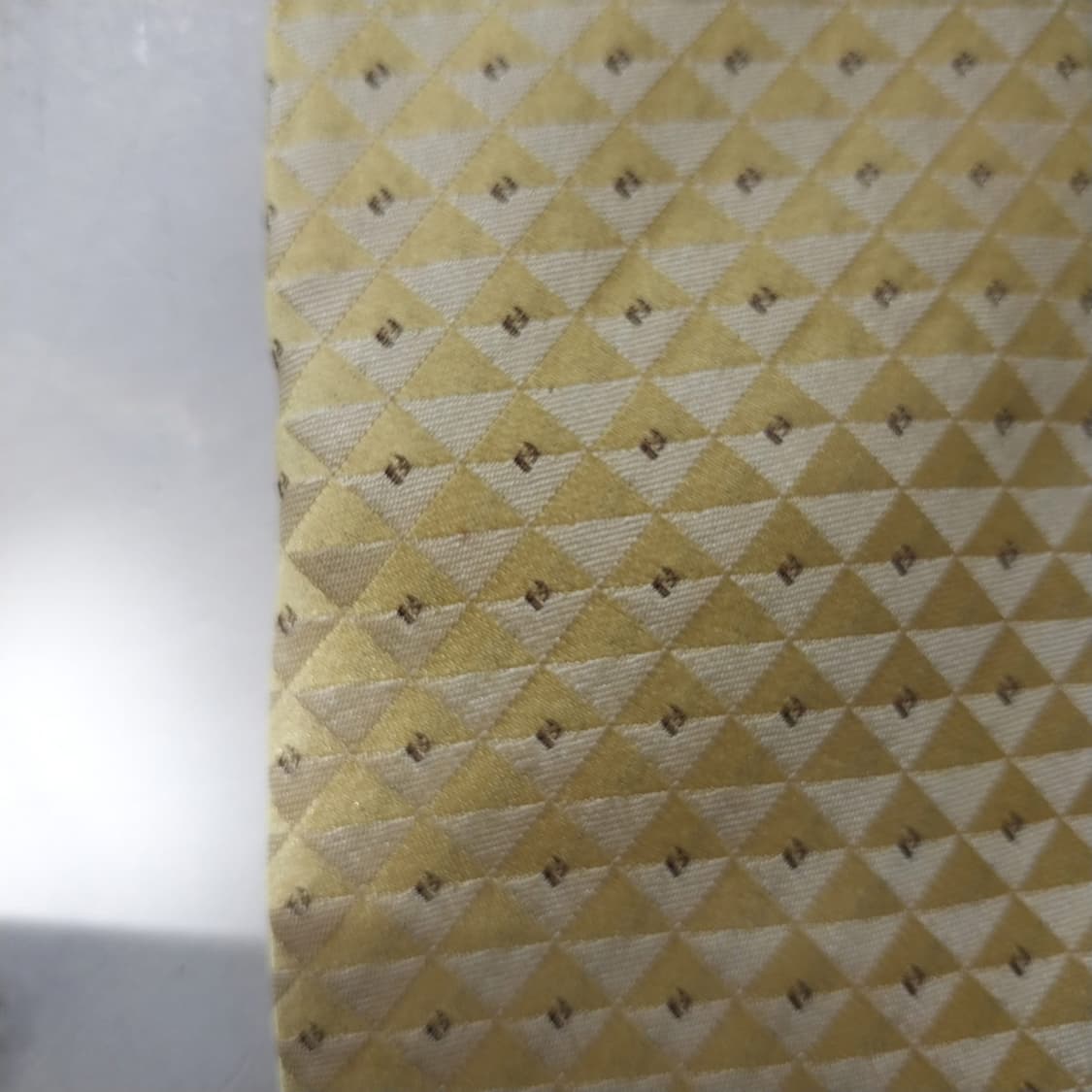 펜디 넥타이 레몬 컬러 로고 패턴 8.4cm A+~A등급 K2589 상품이미지10