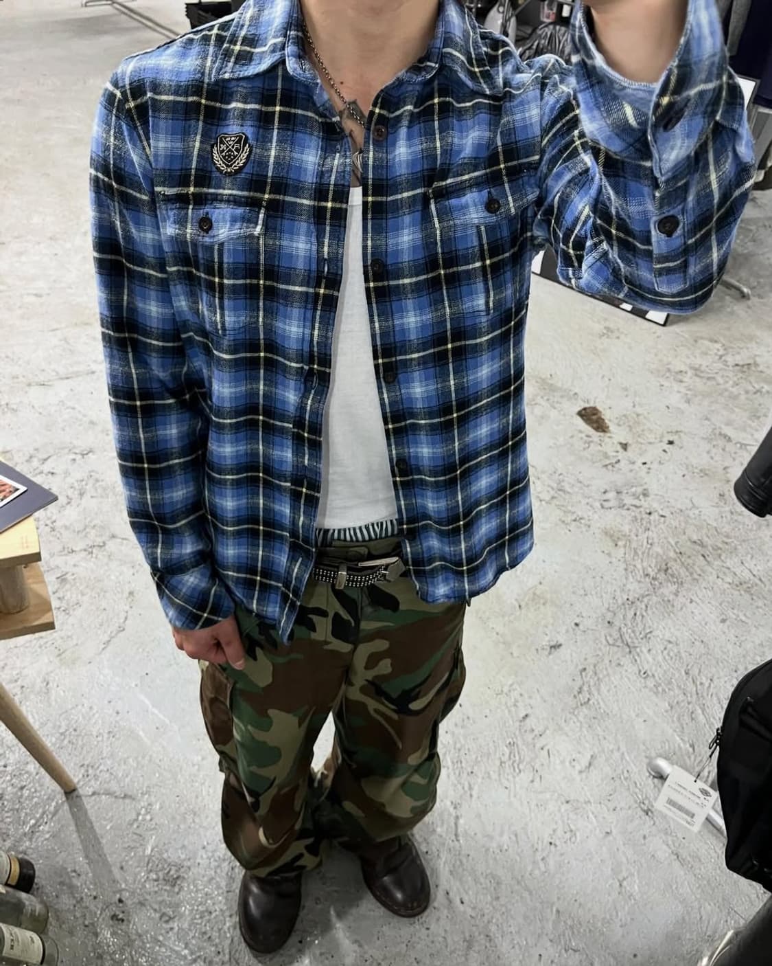 RUSSK check shirt 상품이미지1