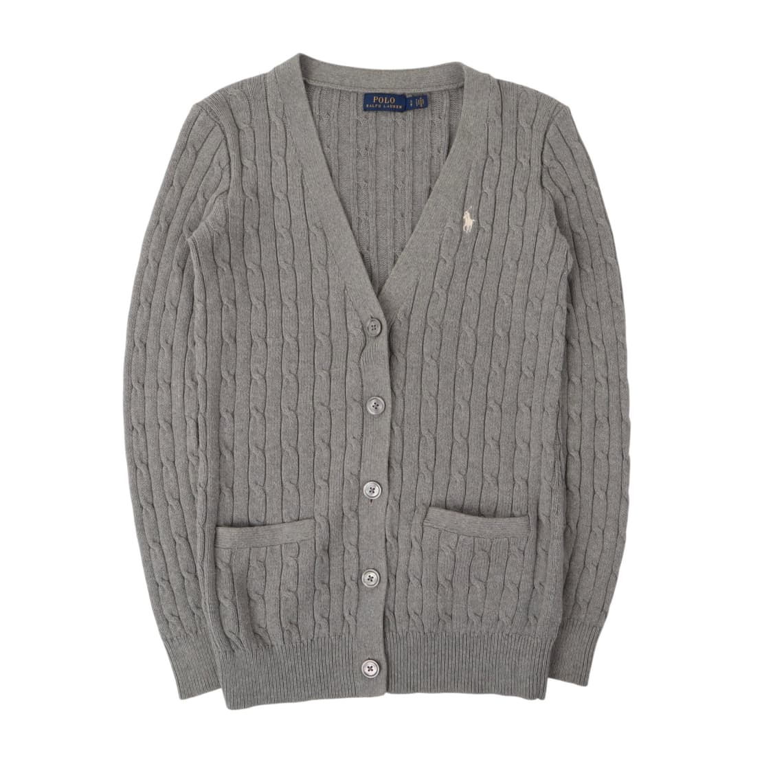 폴로 랄프로렌 그레이 케이블 니트 가디건 상품이미지1