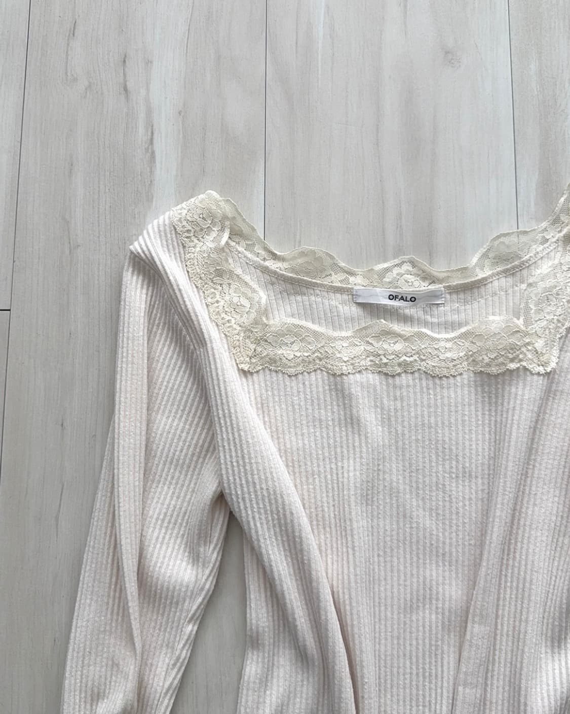 Lace Point Ivory Long Sleeve 상품이미지7