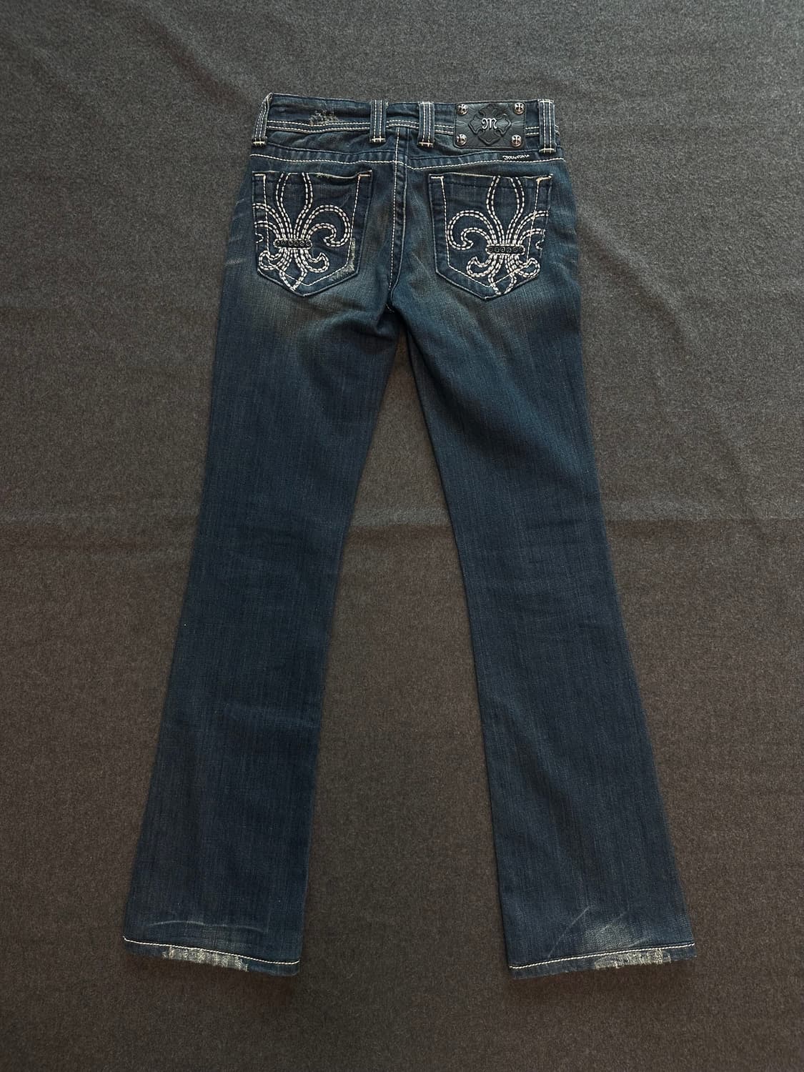 미스미 디테일 백패치 부츠컷 데님팬츠 y2k 펑크 상품이미지5