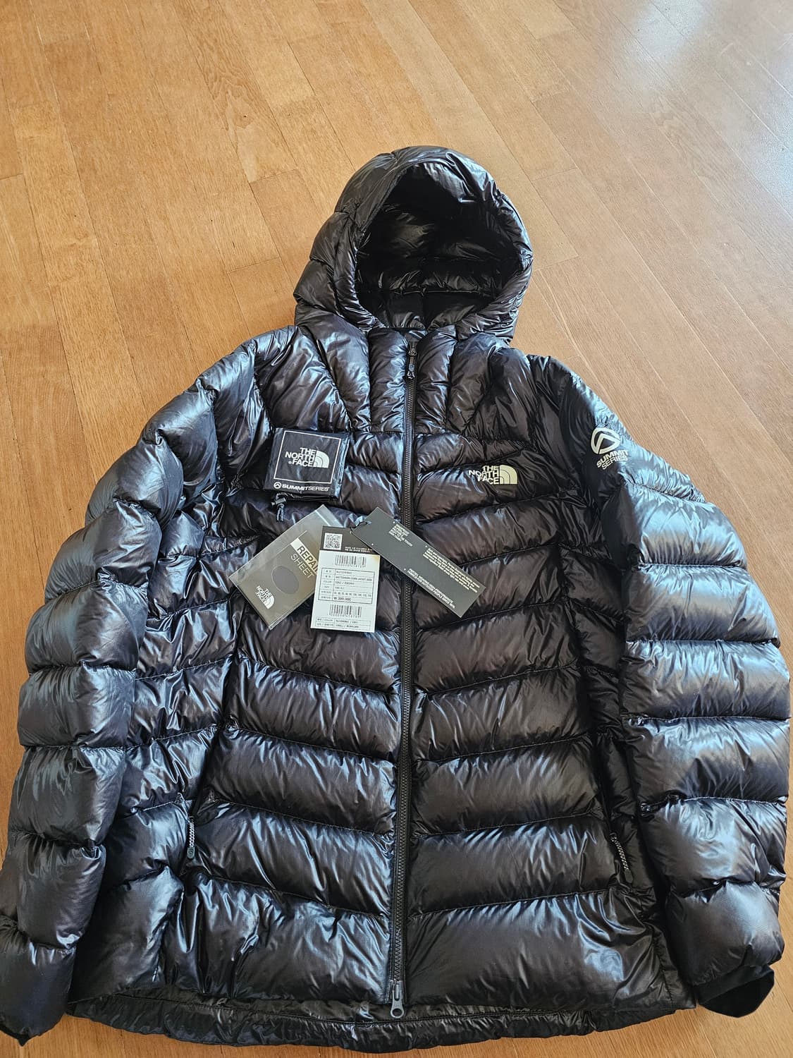 노스페이스 써밋 마테호른 후드 패딩 블랙 100 상품이미지1