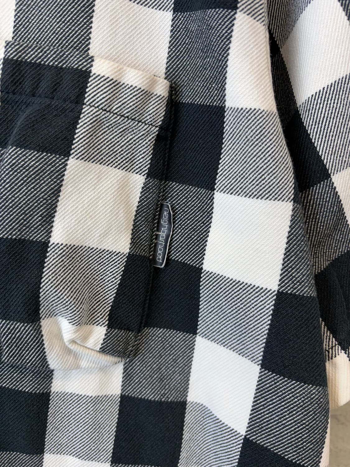 네이버후드 00s 빈티지 깅엄체크 반팔 셔츠 상품이미지7