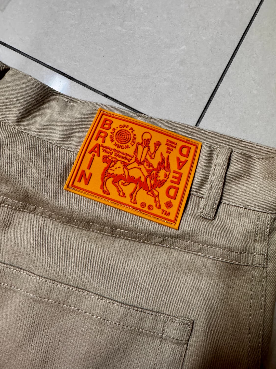 브레인데드 스월 트윌 팬츠 카키 32 상품이미지5