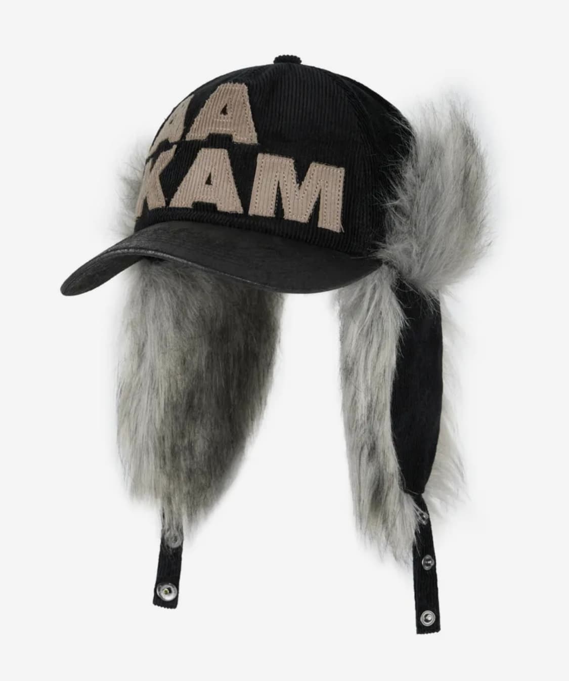 레더 믹스 트래퍼 캡 (black) 상품이미지1