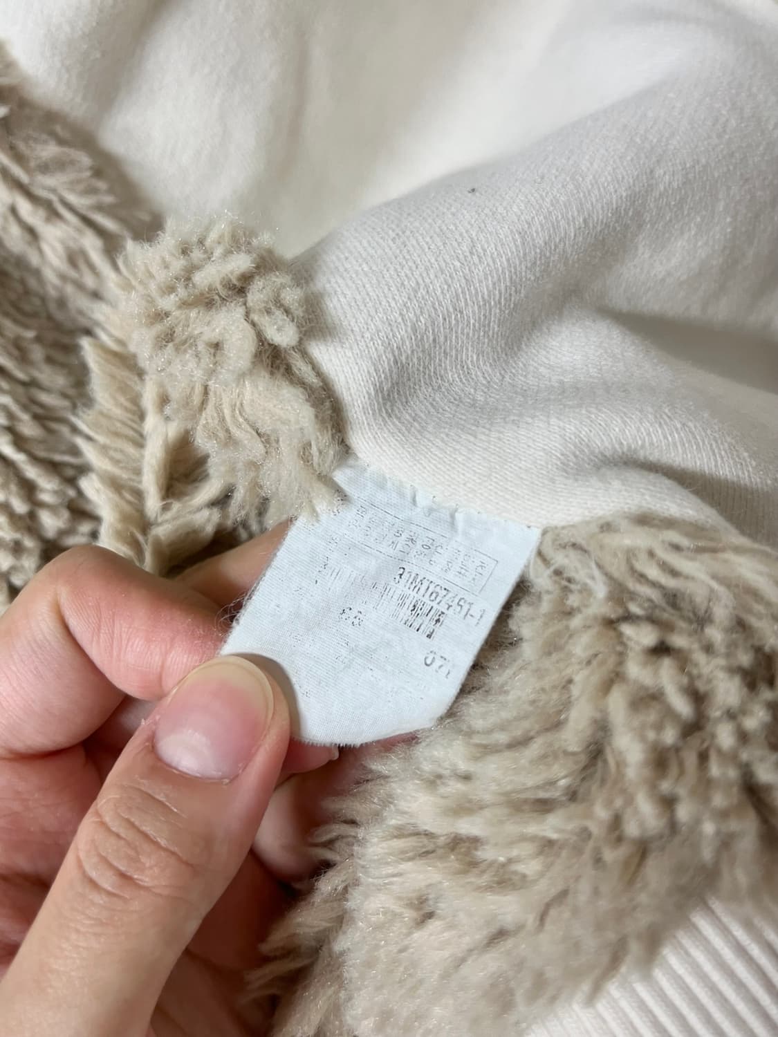 85) LA 다저스 퍼 후드 집업 아이보리 상품이미지9